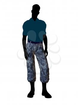 Royalty Free Clipart Image of a Soldier