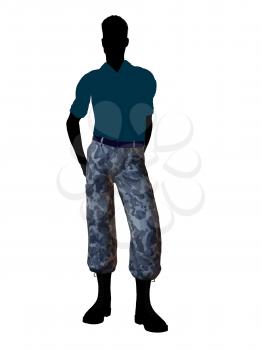Royalty Free Clipart Image of a Soldier