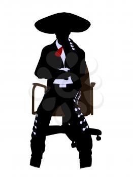 Royalty Free Photo of a Mariachi Man on a Chair