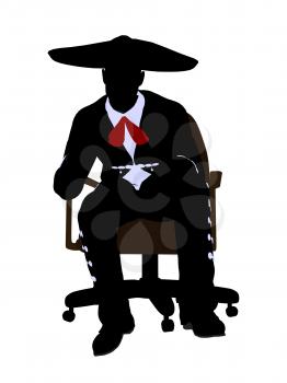 Royalty Free Photo of a Mariachi Man on a Chair
