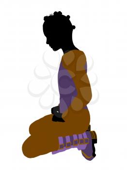 Royalty Free Clipart Image of a Young Girl