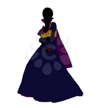 Royalty Free Clipart Image of a Woman in a Gown