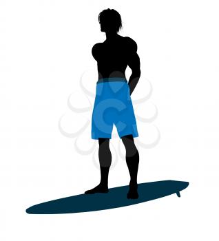 Royalty Free Clipart Image of a Surfer