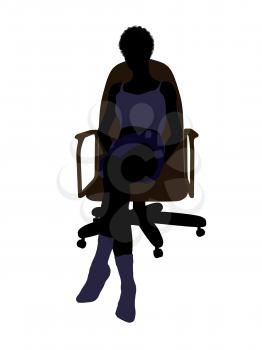 Royalty Free Clipart Image of a Woman in Underwear 