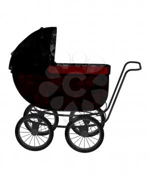 Royalty Free Clipart Image of a Baby Carriage
