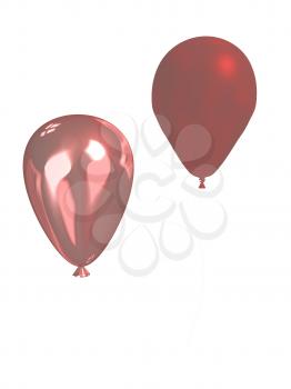 Royalty Free Clipart Image of Two Balloons