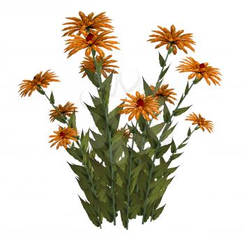 Royalty Free Clipart Image of a Group of Flowers