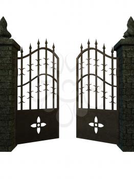 Royalty Free Clipart Image of a Fantasy Gate
