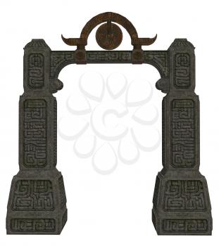 Royalty Free Clipart Image of a Gate