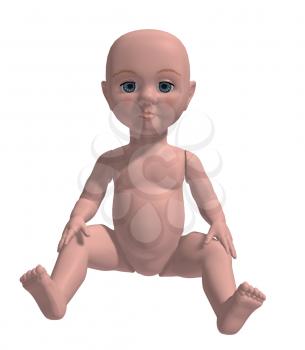 Royalty Free Clipart Image of a Baby Doll