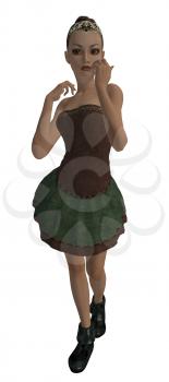Royalty Free Clipart Image of a Young Girl