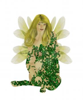 Royalty Free Clipart Image of a Translucent Fairy