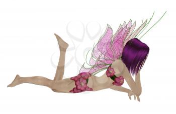 Royalty Free Clipart Image of a Fairy