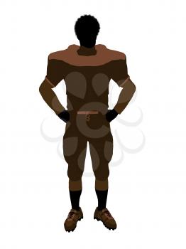 Royalty Free Clipart Image of a Football Player Silhouette