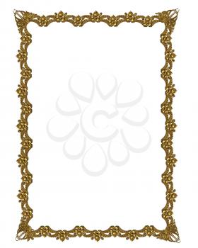 Royalty Free Clipart Image of Gold Frame
