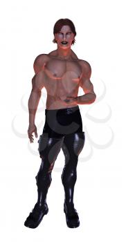 Royalty Free Clipart Image of a Male Goth