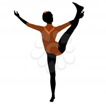 Royalty Free Clipart Image of a Gymnast