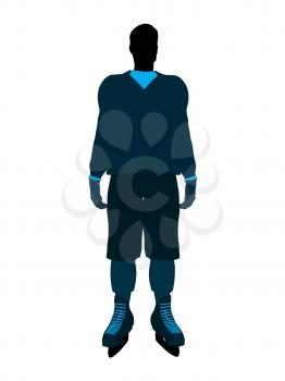 Royalty Free Clipart Image of a Male Hockey Player