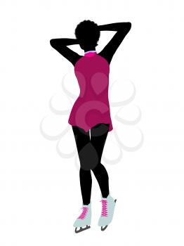 Royalty Free Clipart Image of a Figure Skater