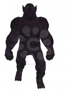 Royalty Free Clipart Image of a Troll Silhouette