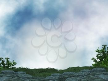 Royalty Free Clipart Image of an Outdoor Background
