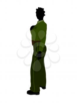 Royalty Free Clipart Image of a Female Sheriff