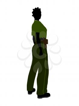 Royalty Free Clipart Image of a Female Sheriff