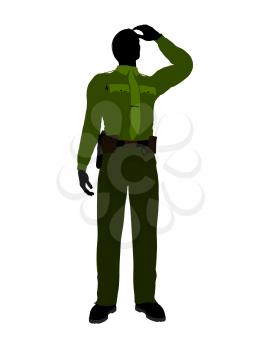 Royalty Free Clipart Image of a Sheriff