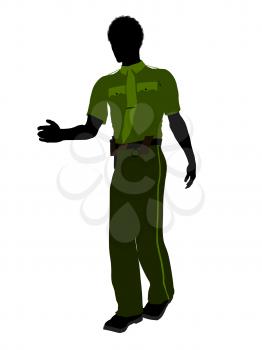 Royalty Free Clipart Image of a Sheriff