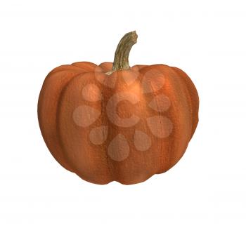 Royalty Free Clipart Image of a 3D Pumpkin