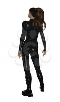 Royalty Free Clipart Image of a Futuristic Woman