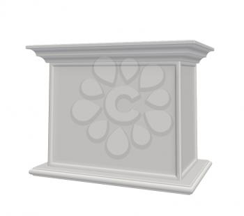 Singular pedestal column
