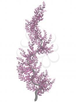 Royalty Free Clipart Image of a Purple Plant