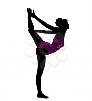 Royalty Free Clipart Image of a Gymnast Silhouette
