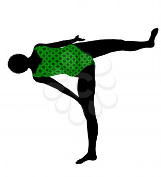Royalty Free Clipart Image of a Gymnast
