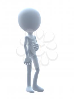 Royalty Free Clipart Image of a 3D Guy