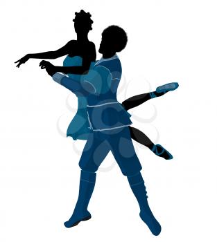Royalty Free Clipart Image of Ballet Dancers