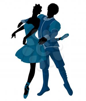 Royalty Free Clipart Image of Ballet Dancers