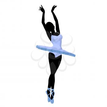 Royalty Free Clipart Image of a Ballerina Silhouette