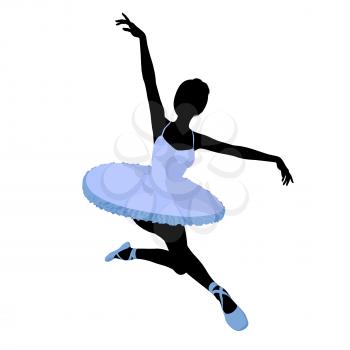 Royalty Free Clipart Image of a Ballerina Silhouette