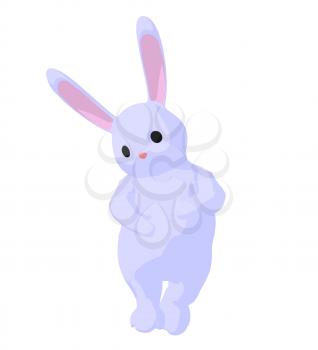 White baby bunny on a white background