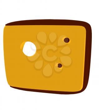 Royalty Free Clipart Image of a Wedge of Cheese