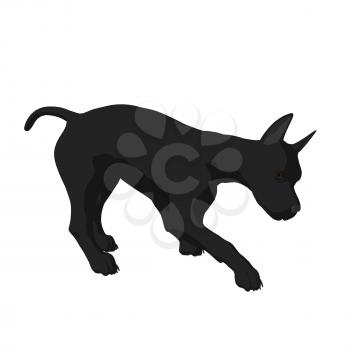 Royalty Free Clipart Image of a Dog Silhouette