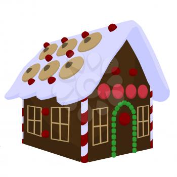 Ginger bread house on a white background