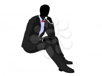 Royalty Free Clipart Image of a Bridegroom