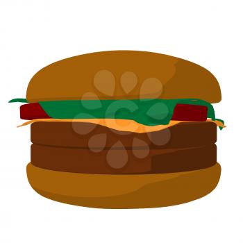 Cheese Burger on a white background