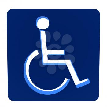 3D handicap symbol on a white background