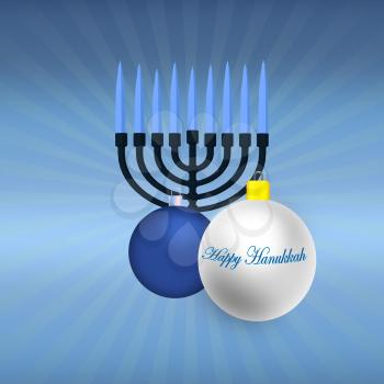 Royalty Free Clipart Image of a Hanukkah Background