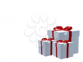 Royalty Free Clipart Image of a Group of Gifts