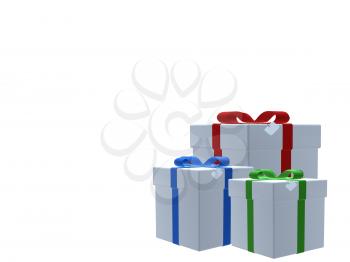 Royalty Free Clipart Image of a Pile of Gifts